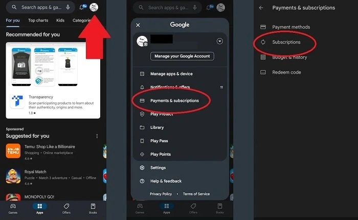 Manage Subscriptions 1