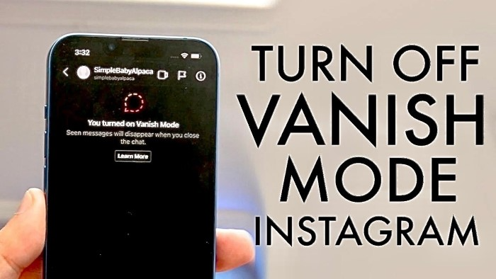 Okay So How Do I Turn Off Vanish Mode